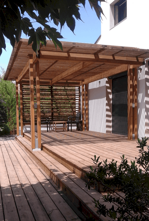 Pergola bois contemporaine Castries