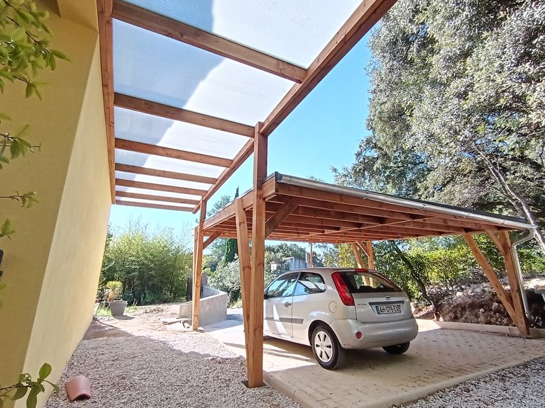 Auvent bois couvert velux Teyran